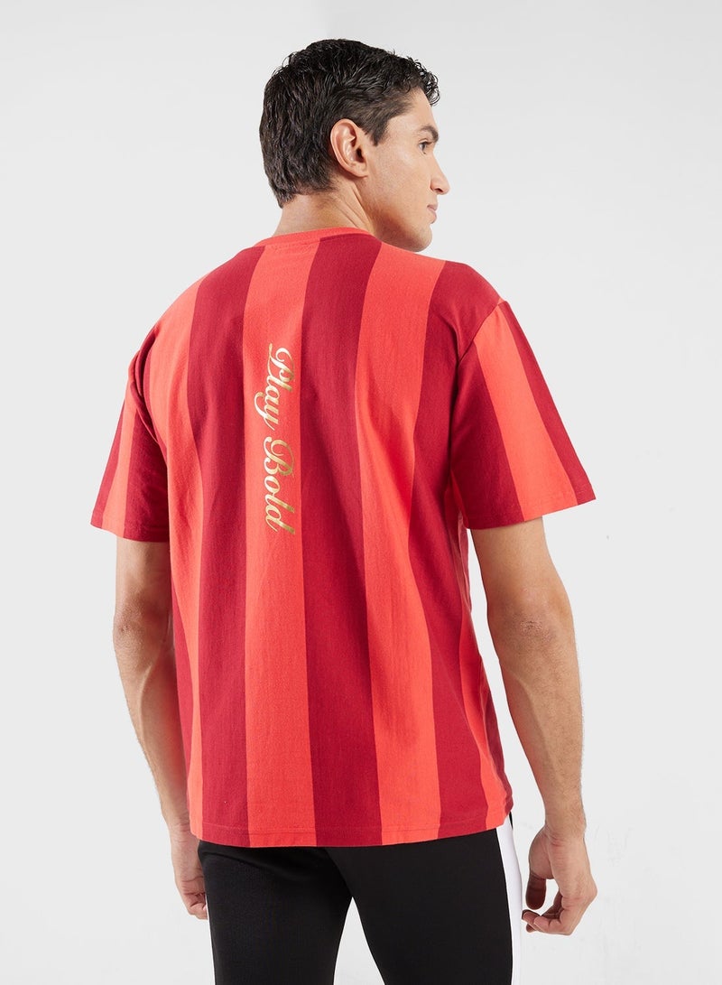 PUMA Royal Challengers Bengaluru Retro Striper IPL T-Shirt - Image 2